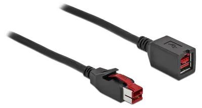 Productafbeelding van DELOCK PoweredUSB verlengkabel, 24 V, 3 meter, zwart