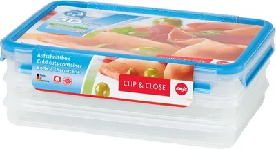 Produktbild von emsa Aufschnittbox-System CLIP & CLOSE 3 x 1,0 Liter