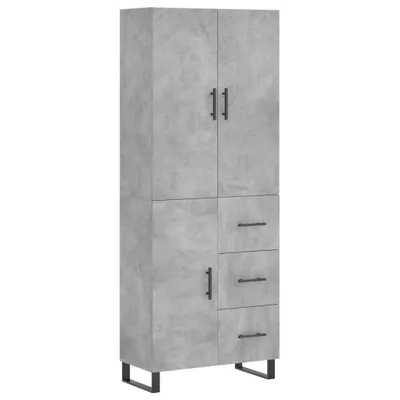 Produktbild von Highboard Betongrau 69,5x34x180 cm Holzwerkstoff