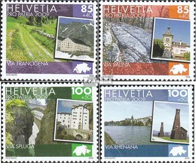 Produktbild von Briefmarken Schweiz 2009 Mi 2108-2111 (kompl.Ausg.) postfrisch Kulturwege Schweiz