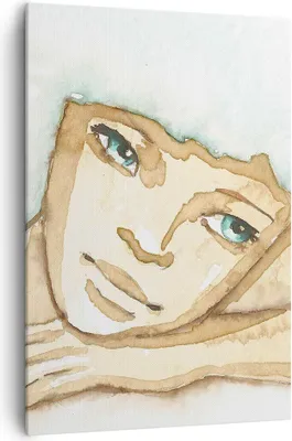 Produktbild von Bild auf Leinwand - Leinwandbild - Einteilig - Gesicht Dame Fantasie Grafik - 70x100cm - Wand Bild - Wanddeko - Wandbilder - Leinwanddruck - Wanddekoration - Leinwand bilder - Wandbild - PA70x100-3175