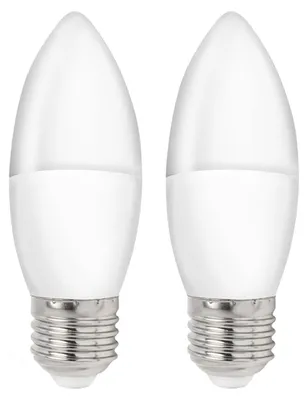 Produktbild von Spectrum E27 LED Kerzenlampe 1W 90lm 3000K Warmweiß 230V 37mm 2 Stück