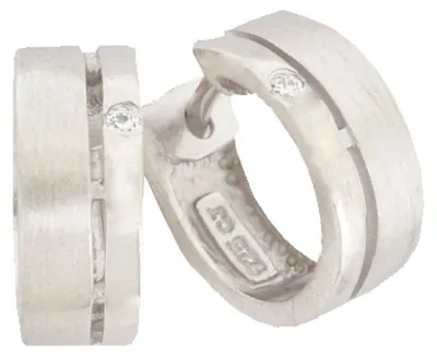 Produktbild von Miamar SCR42 Damen Creolen Sterling-Silber 925 Silber Weiß