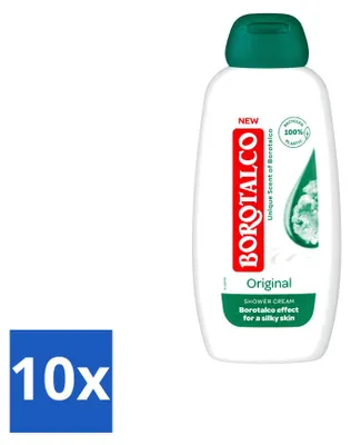 Imagen del producto de 10 unidades de gel de ducha Borotalco Original, 250 ml cada uno. Paquete económico