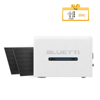 Image de BLUETTI Balco 260 + 2 panneaux solaires de 450W, 2560 Wh | Centrale solaire de balcon de 2400W avec batterie pour la maison, énergie solaire et alimentation de secours