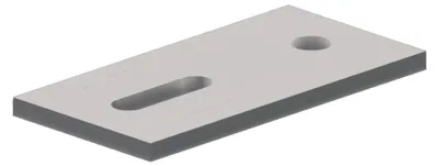 Produktbild von Schletter Solar Montageplatte 119002-000 für Stockschrauben M10/M12 120 x 60 x 6mm