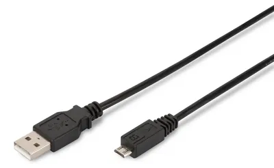 Produktbild von Ewent EC1019, 1 m, Micro-USB A, USB A, USB 2.0, Männlich/Männlich, Schwarz
