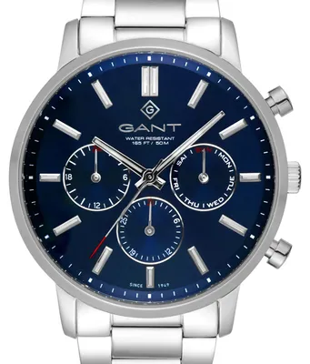 Produktbild von GANT Herrenuhr Quarzuhr silber / blau onesize Herren 42,5 mm G191001, G191002, G191003