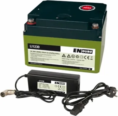 Produktbild von Lithium-Ionen Akku Batterie LI1230 30Ah LiFePO4 mit Ladegerät für Rangierhilfen