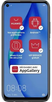 Image de Huawei Smartphone P40 Lite 16,3cm (6,4 pouces), 6GB RAM, 128GB Speicher, 48MP Kamera, Couleur : Noir