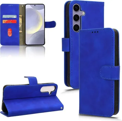 Produktbild von König Design Hülle kompatibel mit Kunstleder Handyhülle - Handy Case Blau