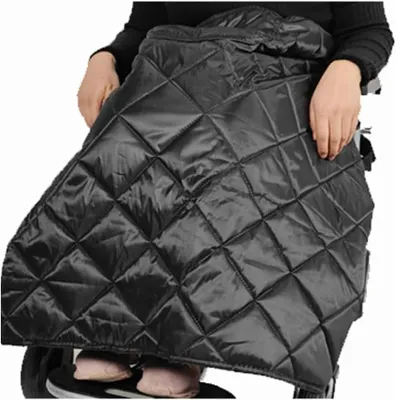 Productafbeelding van Rolstoel Deken - Warm Poncho - Buiten Zitten - Waterdicht & Winddicht - Volledige Lichaamsbedekking - Grijs