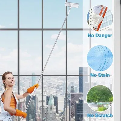 Obrázek produktu pro Famanu teleskopický čistič oken – praktický design 2 v 1 – výsuvný