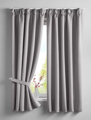 Produktbild von 2er Set Verdunkelungsvorhänge Blickdicht »NewYork« verdeckte Schlaufen Grau HxB 160x140 cm Thermo-Gardine Blackout  schalldämmend Kräuselband Raffhalter, 202020610-2