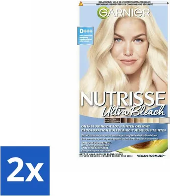 Immagine prodotto di Garnier - Nutrisse Ultra Blonde D+++ - Decolorante - Biondo ultra puro - Super schiarente - Colore permanente - Value Pack - 2 pezzi