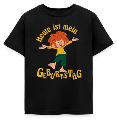 Produktbild von Spreadshirt Pumuckl Mit Spruch Heute ist Mein Geburtstag Kinder T-Shirt, 98/104 (3-4 Jahre), Schwarz