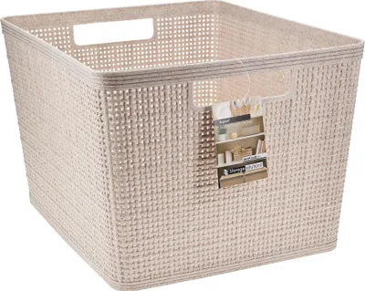 Zdjęcie produktu dla Storage Solutions | Kosze do przechowywania - 35x29x22 cm - Beżowy - Praktyczne uchwyty - Stylowy design