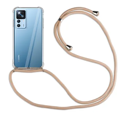 Produktbild von Handykette für Xiaomi 12T /12T Pro 5G Handyhülle mit Band Hüllel Handy Tasche Beige / Braun