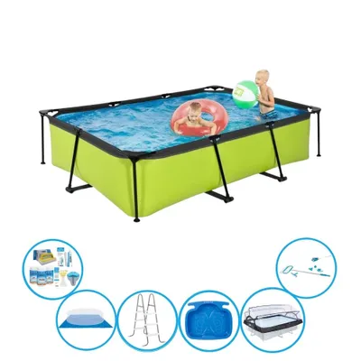 Obrázok produktu pre Bazén EXIT Lime - 300x200x65 cm - Rámový bazén - Bazénová súprava