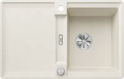 Produktbild von BLANCO ADIRA 45 S-F Einbauspüle SILGRANIT softweiß ab 45 cm mit Ablauffernbedienung, mit Zubehör - inkl.