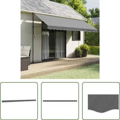Produktbild von The Living Store Markisenvolant Anthrazit Gestreift 4,5 m