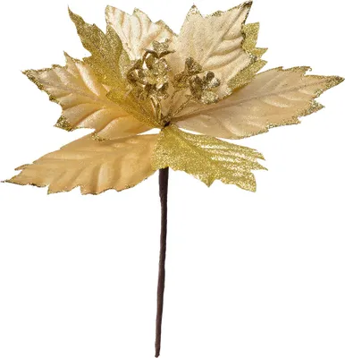 Immagine prodotto di Stella di Natale artificiale Clayre & Eef Ø 21x25 cm Plastica color oro