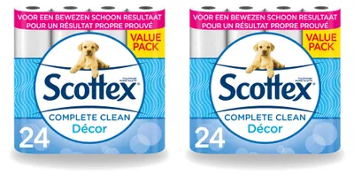 Immagine prodotto di 2 rotoli di carta igienica Scottex, a 2 strati, confezione , 2 pezzi
