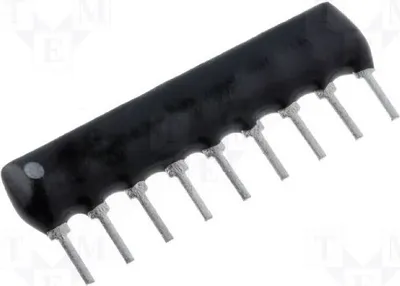 Produktbild von 5x Widerstandsnetzwerk: X Anz.Widerstand: 8 3,3kΩ 0,125W THT  2% RNLA09G0332B0E Widerst