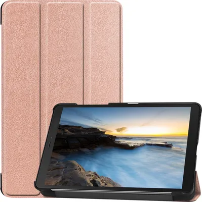 Obrázek produktu pro Obal na tablet Samsung Galaxy Tab A 8 SM-T290 SM-T295 8,0", tenký, s funkcí stojánku a automatickým uspáním/probuzením, bronzová barva