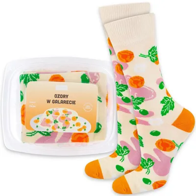 Produktbild von SOXO Herrensocken mit Galaretensprachen-Motiv Größe 40-45