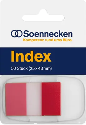 Immagine prodotto di Soennecken Haftstreifen Index 5821 25x43mm 50Streifen Spender rot