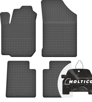 Productafbeelding van Rubberen vloermatten met rand, autovloermatten, rubberen matten, passend voor Honda HR-V I (1998-2005), set van 4 stuks