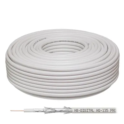 Produktbild von 30 m 135 HQ Koaxial Kabel WEIß