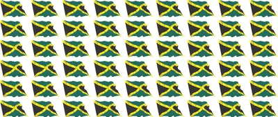 Produktbild von Mini Aufkleber Set - Pack wehend - 20x12mm - selbstklebender Sticker - Jamaika - Flagge / Banner / Standarte fürs Auto, Büro, zu Hause und die Schule - 54 Stück