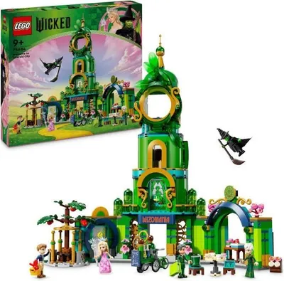 Produktbild von LEGO Wicked Willkommen in Emerald City 75684, 5 Mini-Puppen, 3-stöckiger Turm, Sammlerstück, Geschenkidee für Kinder ab 9 Jahren