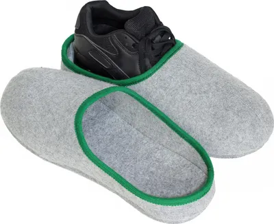 Produktbild von PANTOFFELMANN Überpantoffel für Straßenschuhe Museumspantoffel Filz Überschuhe Filzpantoffel Überzieher Einheitsgröße - Gummisohle