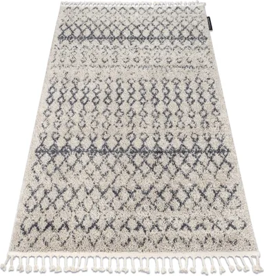 Produktbild von Teppich BERBER AGADIR G0522 sahne / grau Franse berber marokkanisch shaggy zottig beige 80x150 cm