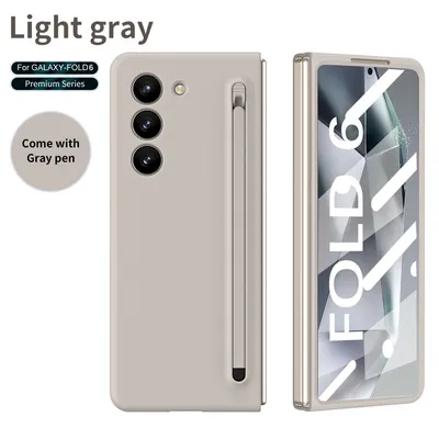Obrázek produktu pro Pouzdro na Samsung Galaxy Z Fold 6 tenké odolné proti nárazu a poškrábání pouzdro s integrovaným perem a ochranou displeje Šedá