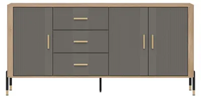 Produktbild von Furniture24 Kommode Dante Dt07 Sideboard 185 X 88 X 40 Cm - Cremona Eiche/Grau