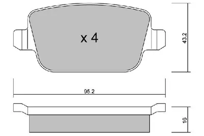 Produktbild von AISIN BPFO-2001 Bremsbeläge Satz Hinten Bremsklötze für FORD MONDEO IV Turnier (BA7) Focus II Schrägheck (DA, HCP, DP) S-MAX (WA6) GALAXY (WA6) KUGA I
