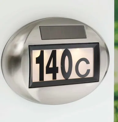 Produktbild von HI Hausnummer LED-beleuchtet Silbern