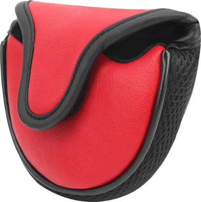 Image de Housses de protection pour putters de golf, housse de club, demi-cercle, cuir PU, imperméable, accessoires, rouge