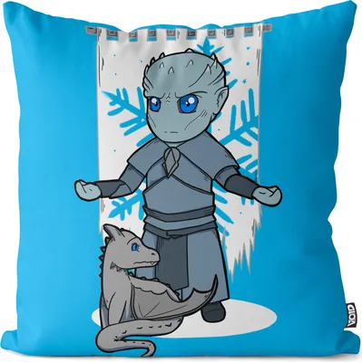 Produktbild von VOID Chibi Nachtkönig Kissenbezug Kissenhülle Polyester wasserfest Outdoor Indoor weiße wanderer