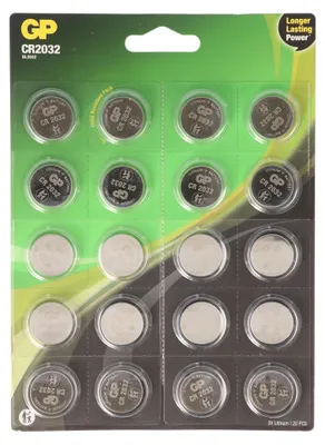 Produktbild von CR2032 GP Lithium Knopfzelle 3V 20 Stück