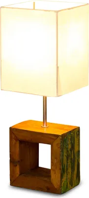 Produktbild von Tischlampe 16 x 45 x 16 cm Treibholz Tischleuchte Holz Lampe Teakholz Deko