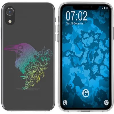 Produktbild von PhoneNatic Case kompatibel mit Apple iPhone Xr Silikon-Hülle Floral Rabe M4-4
