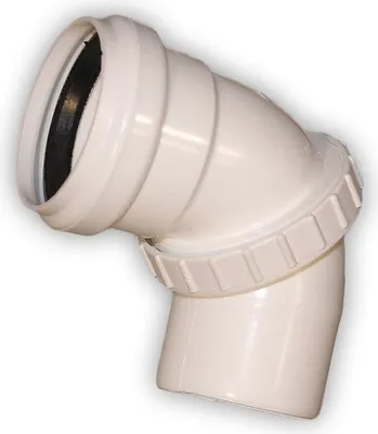 Produktbild von Weißer Kanalbogen 50 mm, Winkelverstellung