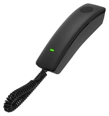 Image de Fanvil H2U-B, téléphone IP, noir, combiné filaire, bureau/mur, intrabande, hors bande, info SIP, 2 lignes