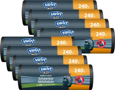Produktbild von Swirl Schwerlast Säcke 240L 5 stk./ Rolle (8er Pack)