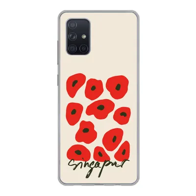 Produktbild von MuchoWow® Handyhülle Schutzhülle Hülle für Samsung Galaxy A51 Blumen - Mohn - Muster Silikon Softcase Handy Hülle - Schutzabdeckung